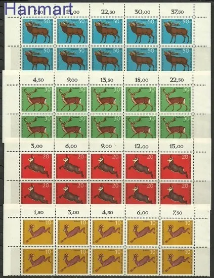 Znaczek Niemcy 1966 Mi 511-514 Czyste **
