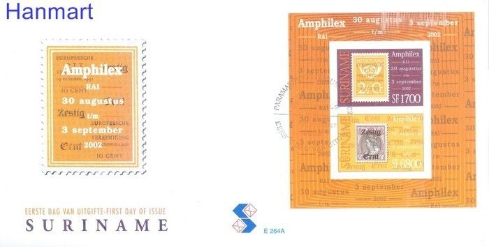 Znaczek Surinam 2002 Mi bl 87 FDC