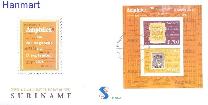 Znaczek Surinam 2002 Mi bl 87 FDC