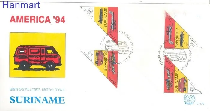 Znaczek Surinam 1994 Mi 1495-1496 FDC