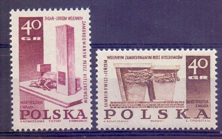 Znaczek Polska 1967 Mi 1818-1819 Fi 1671-1672 Czyste **