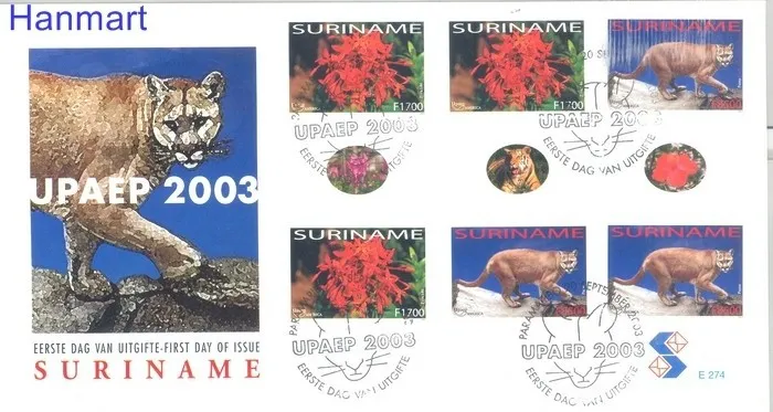 Znaczek Surinam 2003 Mi 1886-1887 FDC