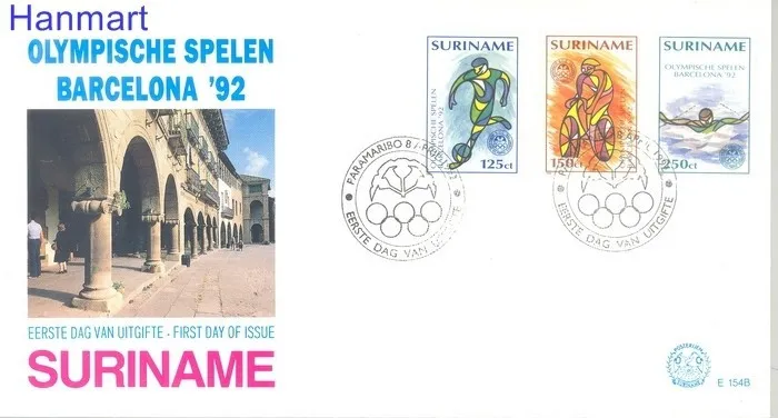 Znaczek Surinam 1992 Mi 1410-1412 FDC