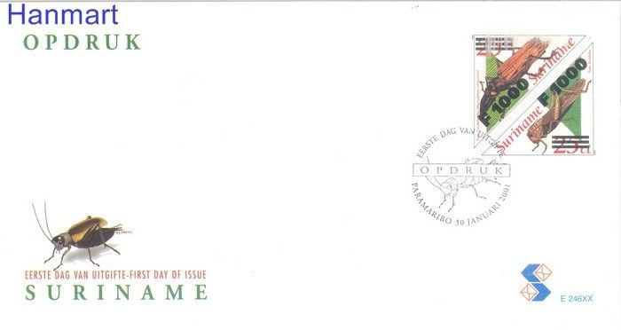 Znaczek Surinam 2001 Mi 1762-1763 FDC