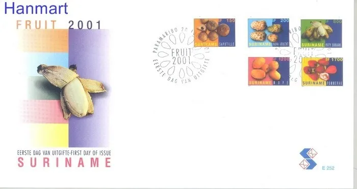 Znaczek Surinam 2001 Mi 1784-1788 FDC