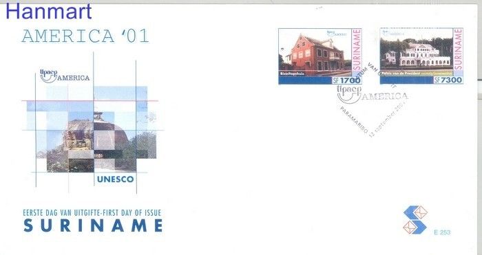 Znaczek Surinam 2001 Mi 1789-1790 FDC