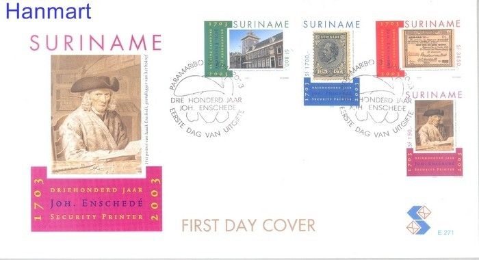 Znaczek Surinam 2003 Mi 1878-1881 FDC