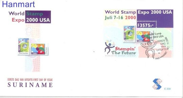 Znaczek Surinam 2000 Mi bl 79 FDC