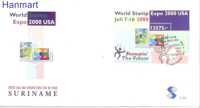 Znaczek Surinam 2000 Mi bl 79 FDC
