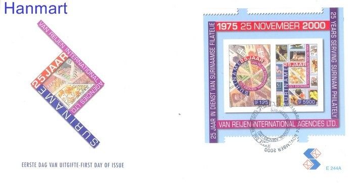 Znaczek Surinam 2000 Mi bl 82 FDC