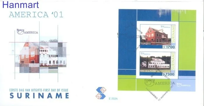 Znaczek Surinam 2001 Mi bl 84 FDC