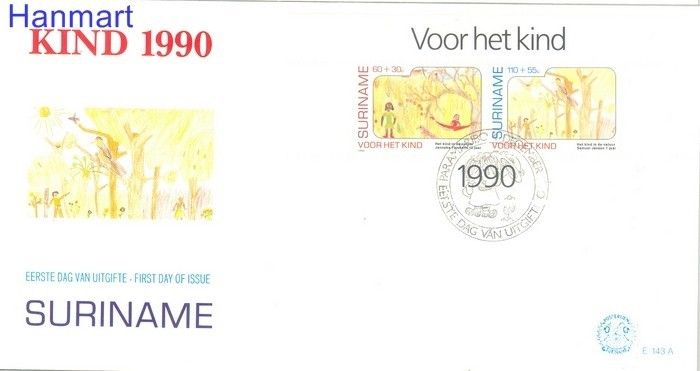 Znaczek Surinam 1990 Mi bl 54 FDC