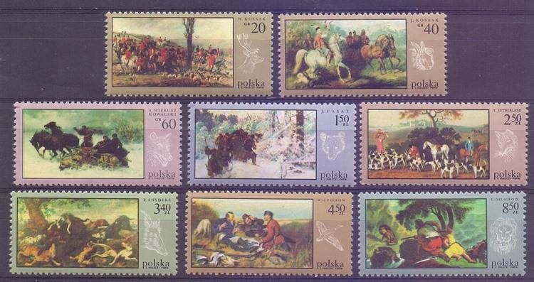 Znaczek Polska 1968 Mi 1890-1897 Fi 1743-1750 Czyste **