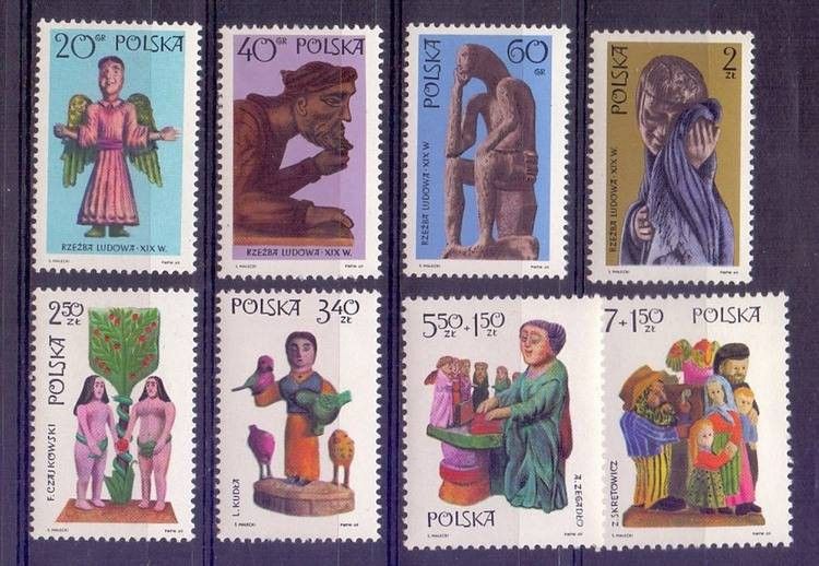 Znaczek Polska 1969 Mi 1971-1978 Fi 1824-1831 Czyste **