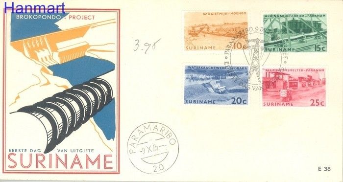 Znaczek Surinam 1965 Mi 474-477 FDC