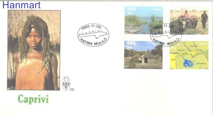 Znaczek Namibia 1986 Mi 596-599 FDC
