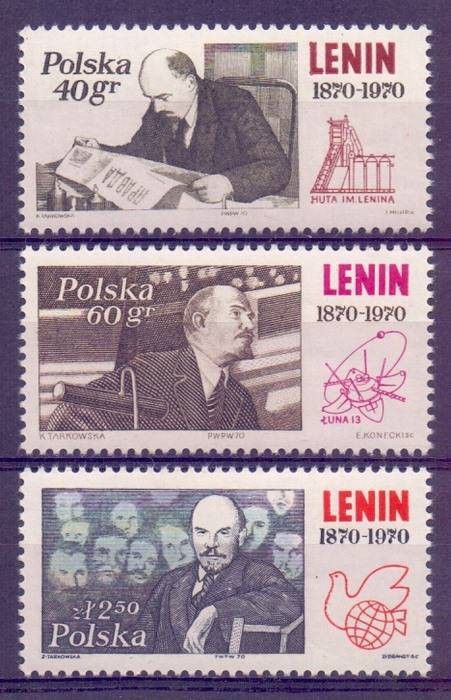 Znaczek Polska 1970 Mi 1996-1998 Fi 1849-1851 Czyste **