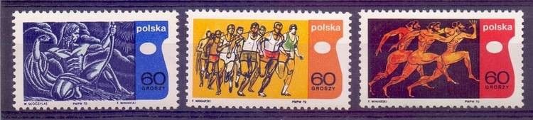 Znaczek Polska 1970 Mi 2010-2012 Fi 1863-1865 Czyste **