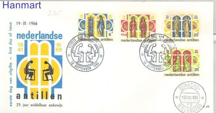 Znaczek Antyle Holenderskie 1966 FDC