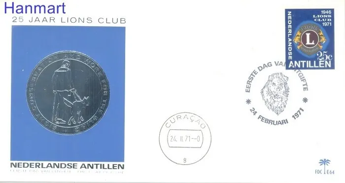 Znaczek Antyle Holenderskie 1971 Mi 229 FDC