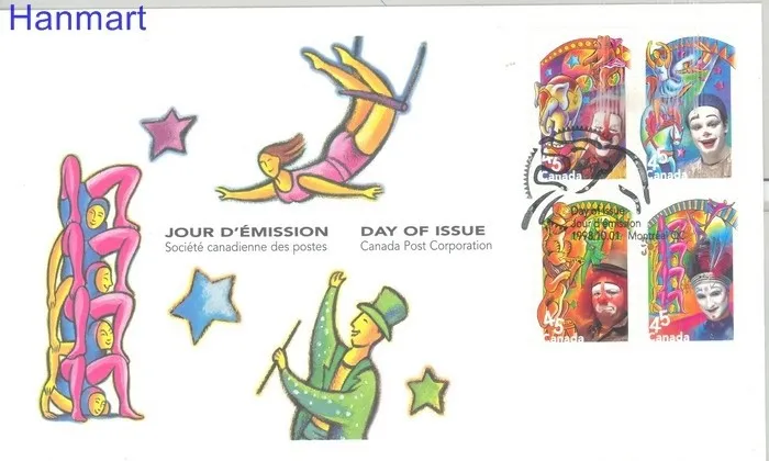 Znaczek Kanada 1998 Mi 1720-1723D FDC