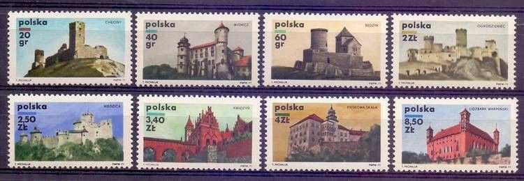 Znaczek Polska 1971 Mi 2058-2065 Fi 1911-1918 Czyste **