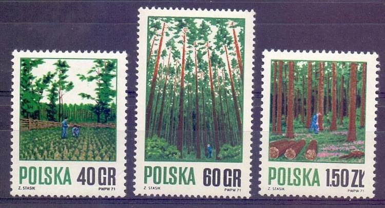 Znaczek Polska 1971 Mi 2067-2069 Fi 1920-1922 Czyste **