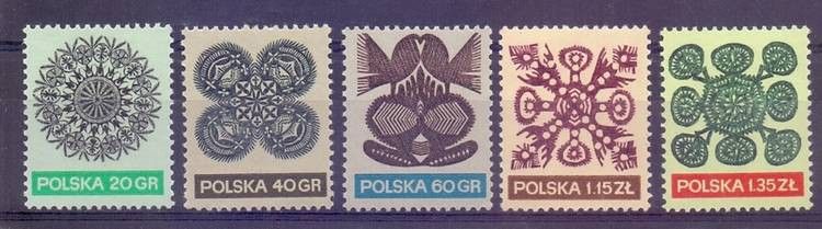 Znaczek Polska 1971 Mi 2092-2096 Fi 1945-1949 Czyste **