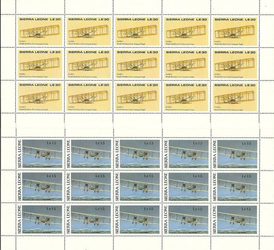 Znaczek Sierra Leone 1987 Mi ark 1010-1019 Czyste **