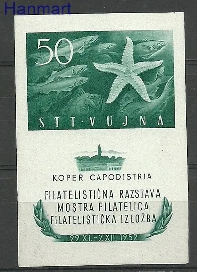 Znaczek Triest - Jugosławia Zone B 1952 Mi bl 2 Czyste **