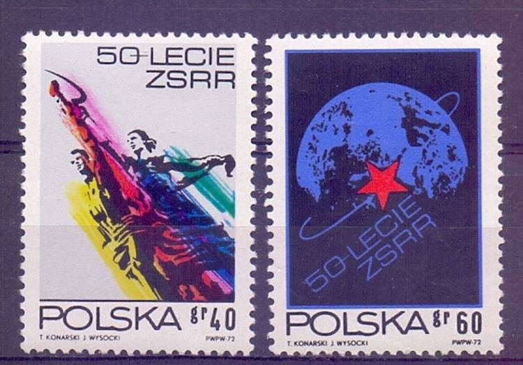 Znaczek Polska 1972 Mi 2212-2213 Fi 2065-2066 Czyste **