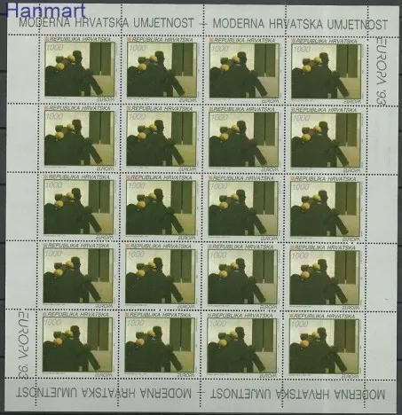 Znaczek Chorwacja 1993 Mi ark D240-242 Czyste **