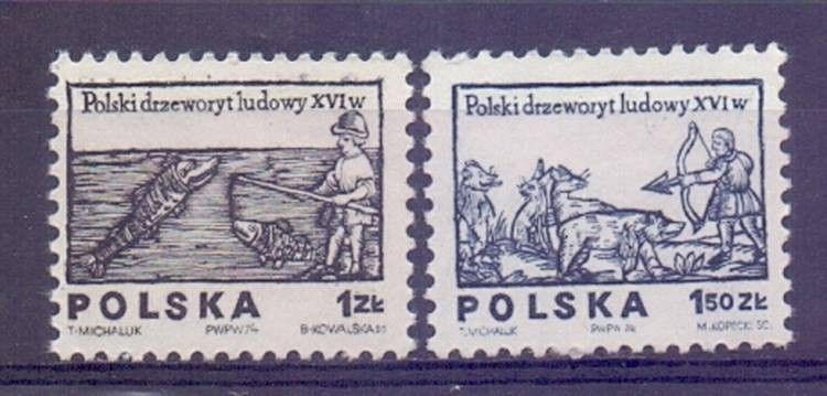 Znaczek Polska 1974 Mi 2350-2351 Fi 2203-2204 Czyste **
