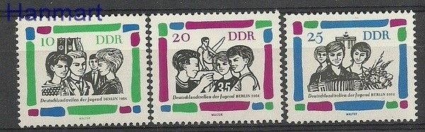 Znaczek NRD / DDR 1964 Mi 1022-1024 Czyste **
