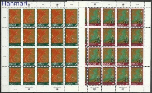 Znaczek Narody Zjednoczone Wiedeń 1997 Mi 220-221 Czyste **