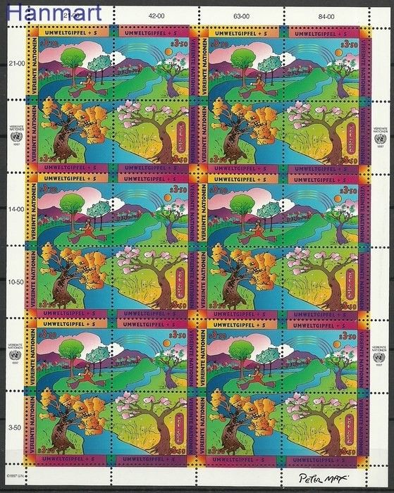 Znaczek Narody Zjednoczone Wiedeń 1997 Mi 226-229 Czyste **