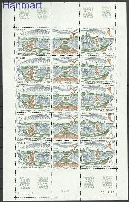 Znaczek Saint-Pierre i Miquelon 1989 Mi ark 581-582 Czyste **