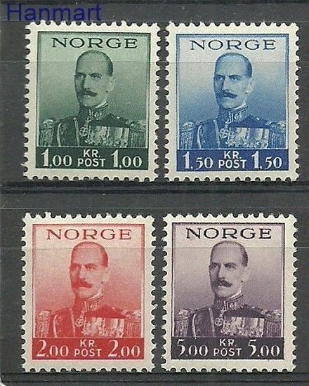 Znaczek Norwegia 1937 Mi 191-194 Czyste **