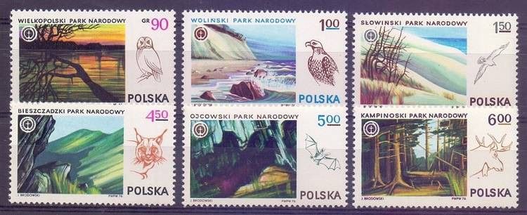 Znaczek Polska 1976 Mi 2445-2450 Fi 2298-2303 Czyste **