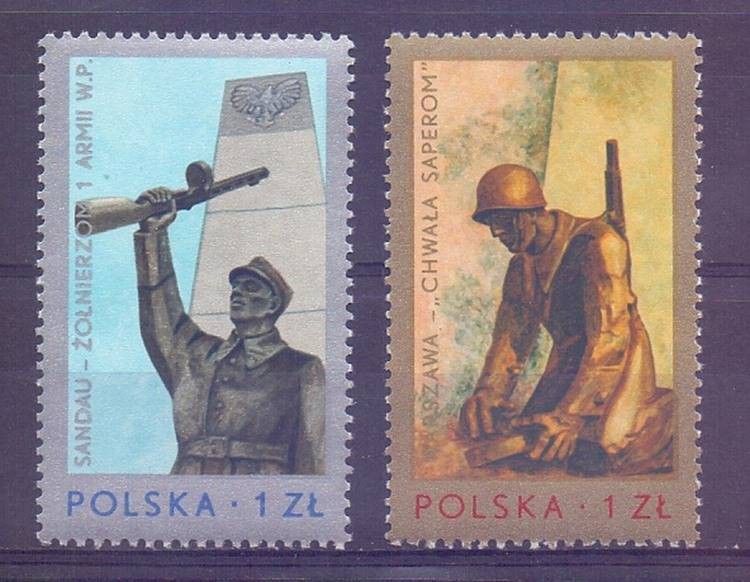 Znaczek Polska 1976 Mi 2442-2443 Fi 2295-2296 Czyste **