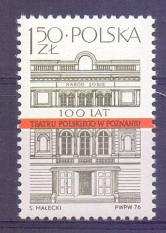 Znaczek Polska 1976 Mi 2459 Fi 2312 Czyste **