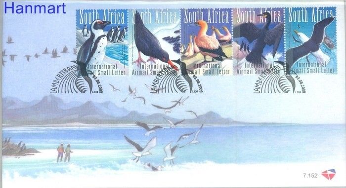 Znaczek Republika Południowej Afryki 2009 Mi 1862-1866 FDC
