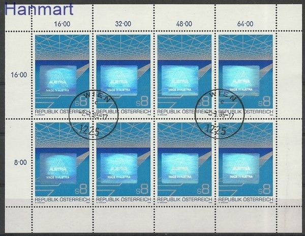 Znaczek Austria 1988 Mi ark 1936 Stemplowane