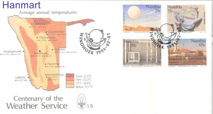 Znaczek Namibia 1991 Mi 698-701 FDC