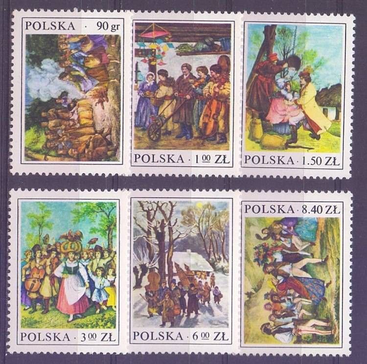 Znaczek Polska 1977 Mi 2509-2514 Fi 2362-2367 Czyste **