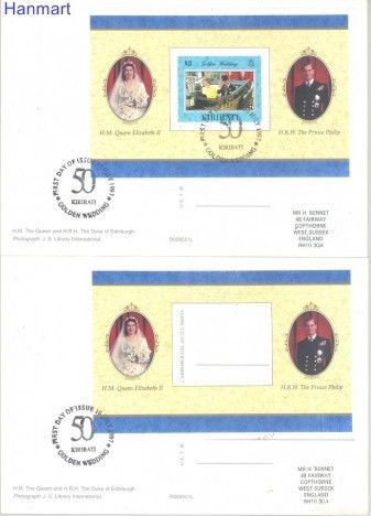 Znaczek Kiribati 1997 Mi bl 32a Karty pocztowe stemplowane