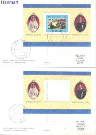 Znaczek Kiribati 1997 Mi bl 32b Karty pocztowe stemplowane