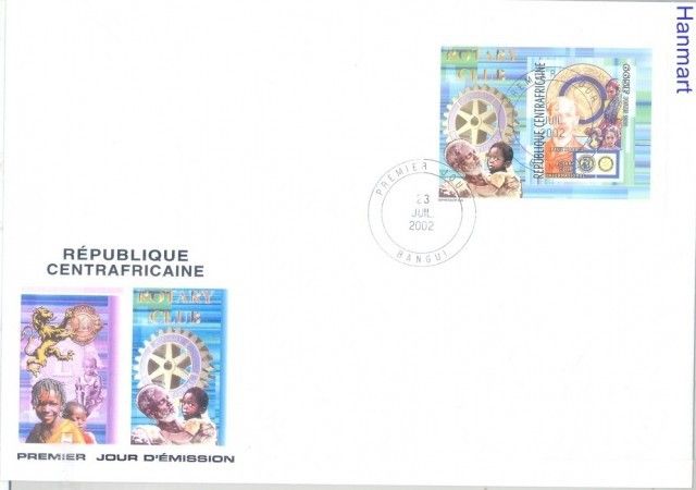 Znaczek Republika Środkowoafrykańska 2002 FDC