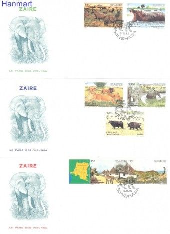 Znaczek Kongo Kinszasa / Zair 1982 Mi 779-785 FDC