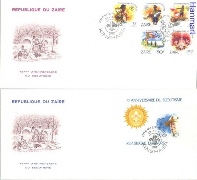 Znaczek Kongo Kinszasa / Zair 1982 Mi 786-790 FDC